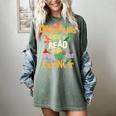 Dinosaurs Didn't Read Now They Are Extinct Reading Teacher Women's Comfort Colors T-Shirt Berry