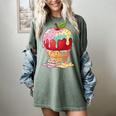 Dripping Apple Ice Cream Cone Cute Teacher Appreciation Women's Comfort Colors T-Shirt Berry