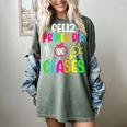 Feliz Primer Dia De Clases Kids Girl Teacher Spanish School Women's Comfort Colors T-Shirt Berry