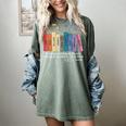 Floral Books Never Underestimate A Public School Teacher Women's Comfort Colors T-Shirt Berry