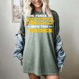 The Force Strong With This Teacher Men Women Kids Women's Comfort Colors T-Shirt Berry The Force Strong With This Teacher Men Women Kids Women's Comfort Colors T-Shirt Berry