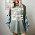 Some Grandpas Play Bingo Real Grandpas Teach Music Teacher Women's Comfort Colors T-Shirt Berry