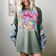 Groovy Teacher Cute Coquette Bow Flower Retro Back To School Women's Comfort Colors T-Shirt Berry