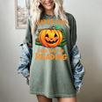 Halloween Teacher Librarian Pumpkin Reading Books Men Women Kids Women's Comfort Colors T-Shirt Berry