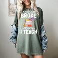 Halloween Teacher Tee My Broom Broke So Now I Teach Women's Comfort Colors T-Shirt Berry