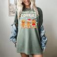 Hangin With My Cookies Gingerbread Christmas Teacher Women's Comfort Colors T-Shirt Berry