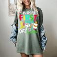 Happy First Day Of School Teacher Back To School Student Women's Comfort Colors T-Shirt Berry Happy First Day Of School Teacher Back To School Student Women's Comfort Colors T-Shirt Berry