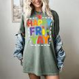 Happy Fri-Yay Teacher Life Weekend Pun Happy Friday Women's Comfort Colors T-Shirt Berry