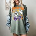 Haunted 67 Ghost Math Teacher Halloween Costume Math Pun Women's Comfort Colors T-Shirt Berry Haunted 67 Ghost Math Teacher Halloween Costume Math Pun Women's Comfort Colors T-Shirt Berry