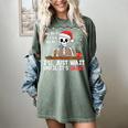 I'Ll Just Wait Until It's Quiet Skeleton Teacher Christmas Women's Comfort Colors T-Shirt Berry