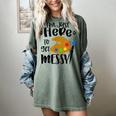 I'm Just Here To Get Messy Art Teacher Artist Painting Women's Comfort Colors T-Shirt Berry