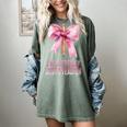I'm Literally Just a Teacher Pencil Coquette Bow School Women's Comfort Colors T-Shirt Berry