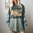 Just a Teacher Who Loves Chickens Chicken Farm Animal Lover Women's Comfort Colors T-Shirt Berry Just a Teacher Who Loves Chickens Chicken Farm Animal Lover Women's Comfort Colors T-Shirt Berry