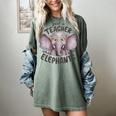 Just a Teacher Who Loves Elephants Elephant Lover Educator Women's Comfort Colors T-Shirt Berry