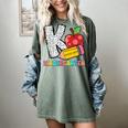 K Is For Kindergarten Teacher Pencil Apple Back To School Women's Comfort Colors T-Shirt Berry K Is For Kindergarten Teacher Pencil Apple Back To School Women's Comfort Colors T-Shirt Berry