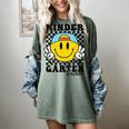 Kindergarten Teacher Hippie Smile Face Back School Women's Comfort Colors T-Shirt Berry Kindergarten Teacher Hippie Smile Face Back School Women's Comfort Colors T-Shirt Berry