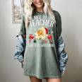 Be Nice To The Teacher Santa Is Watching School Christmas Women's Comfort Colors T-Shirt Berry