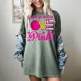 In October We Wear Pink Love Teacher Breast Cancer Awareness Women's Comfort Colors T-Shirt Berry