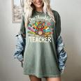 One Thankful Teacher Cute Thanksgiving Turkey School Women's Comfort Colors T-Shirt Berry