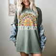 One Thankful Teacher Thanksgiving Rainbow Leopard Fall Women's Comfort Colors T-Shirt Berry One Thankful Teacher Thanksgiving Rainbow Leopard Fall Women's Comfort Colors T-Shirt Berry