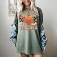One Thankful Teacher Thanksgiving Retro Groovy Fall Teachers Women's Comfort Colors T-Shirt Berry One Thankful Teacher Thanksgiving Retro Groovy Fall Teachers Women's Comfort Colors T-Shirt Berry