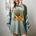 One Thankful Teacher Thanksgiving Turkey Cute Crayon Pencil Women's Comfort Colors T-Shirt Berry One Thankful Teacher Thanksgiving Turkey Cute Crayon Pencil Women's Comfort Colors T-Shirt Berry