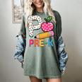 P Is For Pre K Teacher Student Pencil Apple Back To School Women's Comfort Colors T-Shirt Berry P Is For Pre K Teacher Student Pencil Apple Back To School Women's Comfort Colors T-Shirt Berry