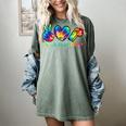 Peace Love Physical Education Tie Dye Sports PE Teacher Women's Comfort Colors T-Shirt Berry