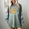 PreK Dream Team Leopard Rainbow Teacher Squad Back To School Women's Comfort Colors T-Shirt Berry