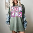 Preppy Spooky Teacher Halloween Ghost Coquette Bow Autumn Women's Comfort Colors T-Shirt Berry