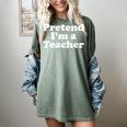 Pretend I'm A Teacher Lazy Easy Halloween Costume Women's Comfort Colors T-Shirt Berry Pretend I'm A Teacher Lazy Easy Halloween Costume Women's Comfort Colors T-Shirt Berry