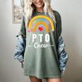 PTO Crew Parent School Volunteer Board Mom Parent Teacher Women's Comfort Colors T-Shirt Berry