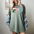 PTO Santa Hat Reindeer Parent Teacher Organization Christmas Women's Comfort Colors T-Shirt Berry