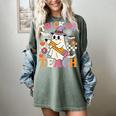 Retro Floral Ghost Trick Or Teach Groovy Teacher Halloween Women's Comfort Colors T-Shirt Berry Retro Floral Ghost Trick Or Teach Groovy Teacher Halloween Women's Comfort Colors T-Shirt Berry