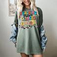 Retro Teaching Future Leaders Groovy Teacher Back To School Women's Comfort Colors T-Shirt Berry
