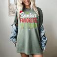 Santa's Favorite Pre-K Teacher Christmas Santa Hat Lights For Men Women Kids Women's Comfort Colors T-Shirt Berry Santa's Favorite Pre-K Teacher Christmas Santa Hat Lights For Men Women Kids Women's Comfort Colors T-Shirt Berry