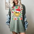 Santas Favorite Teacher Retro Groovy Smile Face Christmas Women's Comfort Colors T-Shirt Berry Santas Favorite Teacher Retro Groovy Smile Face Christmas Women's Comfort Colors T-Shirt Berry