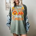 School Thankful I Teach The Cutest Little Turkeys Thanksgiving Teacher Women's Comfort Colors T-Shirt Berry