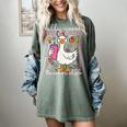 Silly Goose Teacher Club Animal Lover Groovy Teacher Women's Comfort Colors T-Shirt Berry