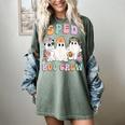 SPED Boo Crew Halloween Floral Ghost Special Ed SPED Teacher For Men Women Kids Women's Comfort Colors T-Shirt Berry