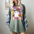 Spooky Teacher Ghost Pencil Teach Halloween Teacher Women's Comfort Colors T-Shirt Berry Spooky Teacher Ghost Pencil Teach Halloween Teacher Women's Comfort Colors T-Shirt Berry