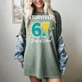 I Survived 67 Days Of School Teachers Students Meme Women's Comfort Colors T-Shirt Berry I Survived 67 Days Of School Teachers Students Meme Women's Comfort Colors T-Shirt Berry
