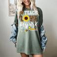 TEACH LOVE INSPIRE Teacher Sunflower Appreciation Women's Comfort Colors T-Shirt Berry TEACH LOVE INSPIRE Teacher Sunflower Appreciation Women's Comfort Colors T-Shirt Berry
