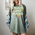 I Teach Superheroes School Teacher Professor Women's Comfort Colors T-Shirt Berry I Teach Superheroes School Teacher Professor Women's Comfort Colors T-Shirt Berry