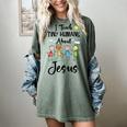 I Teach Tiny Humans About Jesus Sunday School Teacher Women's Comfort Colors T-Shirt Berry