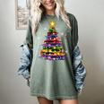 Teacher Crayon Christmas Tree Lights Student School Xmas Women's Comfort Colors T-Shirt Berry