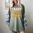 Teacher Cute Will Trade Students For Candy Halloween Costume Women's Comfort Colors T-Shirt Berry Teacher Cute Will Trade Students For Candy Halloween Costume Women's Comfort Colors T-Shirt Berry