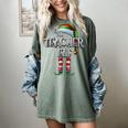 The Teacher Elf Shirt Matching Family Christmas Elf Men Women Kids Women's Comfort Colors T-Shirt Berry
