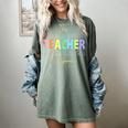 This Teacher Is Glowing Hello Summer End Of School Women's Comfort Colors T-Shirt Berry