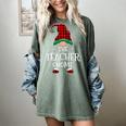 Teacher Gnome Xmas Family Matching Plaid Christmas Gnomes Women's Comfort Colors T-Shirt Berry